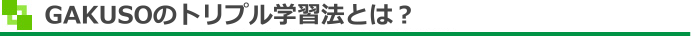 GAKUSOのトリプル学習法とは?